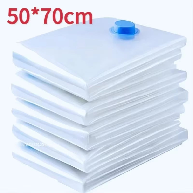 1/3/5PCS Vacuum Bag and Pump Cover for Clothes Storing Large Plastic Compression Empty Bag Travel Accessories Storage Container