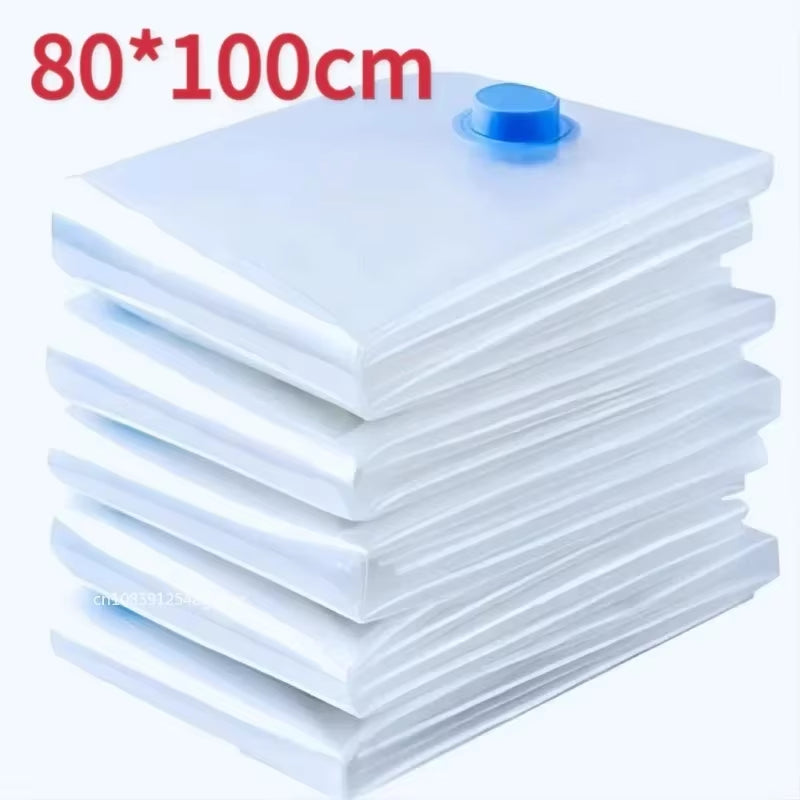 1/3/5PCS Vacuum Bag and Pump Cover for Clothes Storing Large Plastic Compression Empty Bag Travel Accessories Storage Container