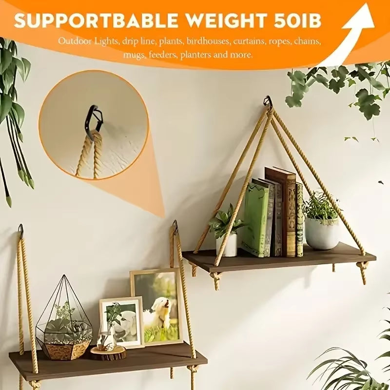 Square Snap Safety Hooks: Sturdy Anti-Drop Hanging with Buckles for Bonsai